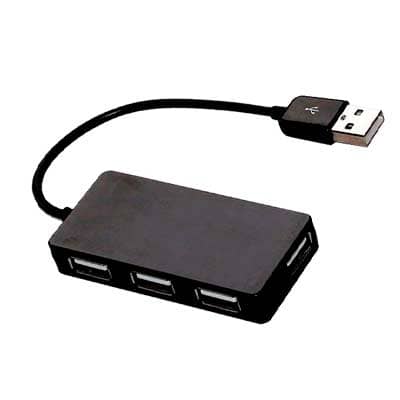 HUB USB 4 PUERTOS NEGRO RECTANGULO 161675