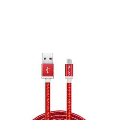 CABLE MICROUSB DE DATOS Y CARGA RAPIDA ADATA ROJO