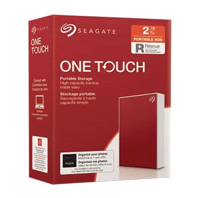 DISCO EXTERNO SEAGATE ONE TOUCH 2TB ROJO