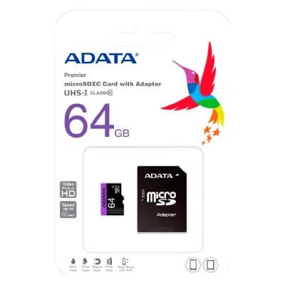 MEMORIA MICROSD ADATA  64GB CLASE 10