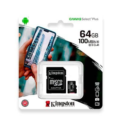 MEMORIA SDCS2/64GB MICROSD KINGSTON 64GB CLASE 10