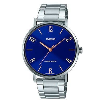 RELOJ ANALOGO METAL WR CASIO MTP-VT01D-2B2UD