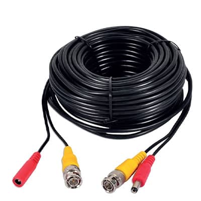 CABLE ARMADO CON CONECTOR BNC Y PODER 40MTS
